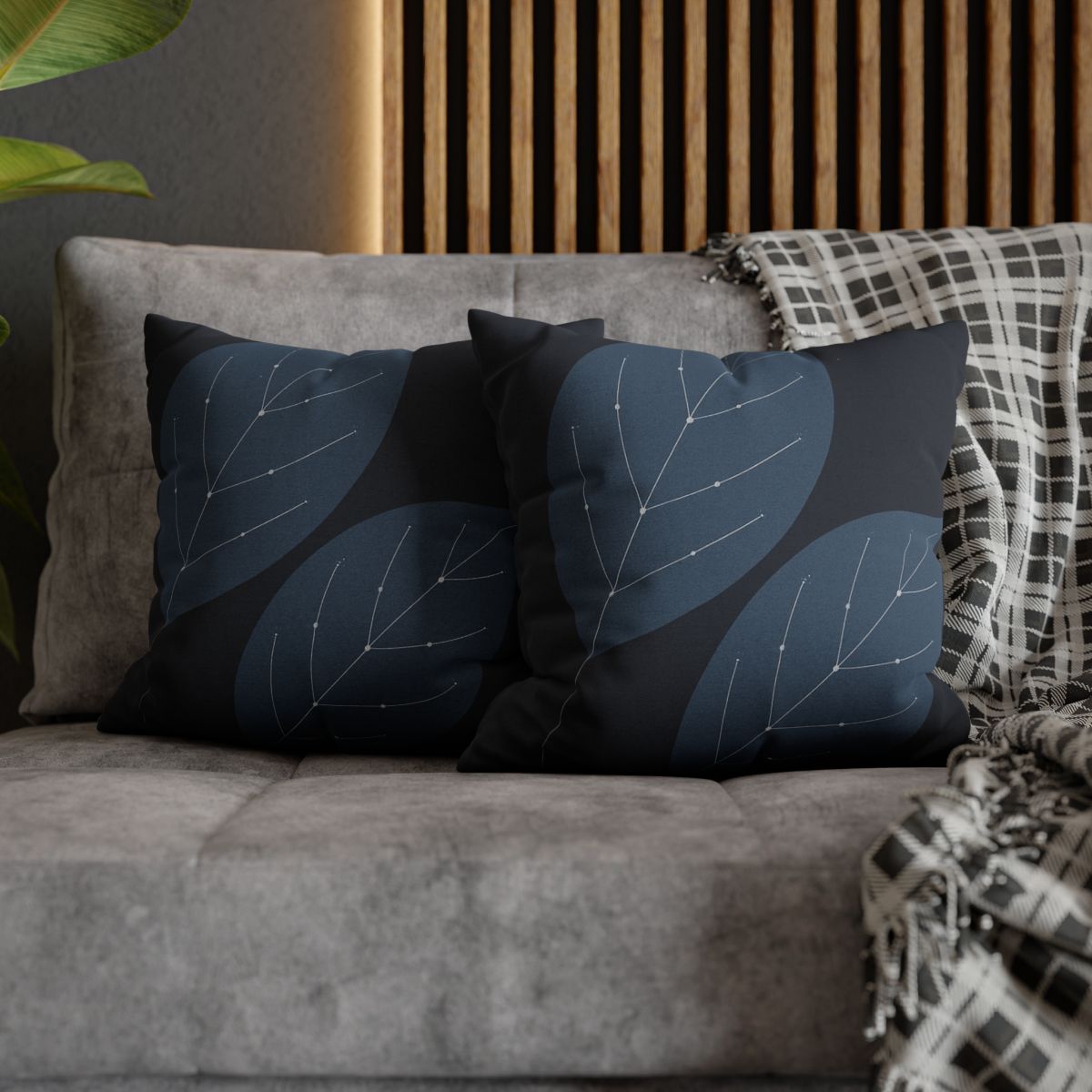 Leaf Vein Constellation Map designer print pillow cases