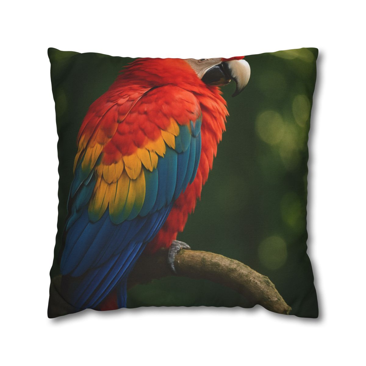 Canopy Flame Scarlet Macaw soft cotton pillow cases