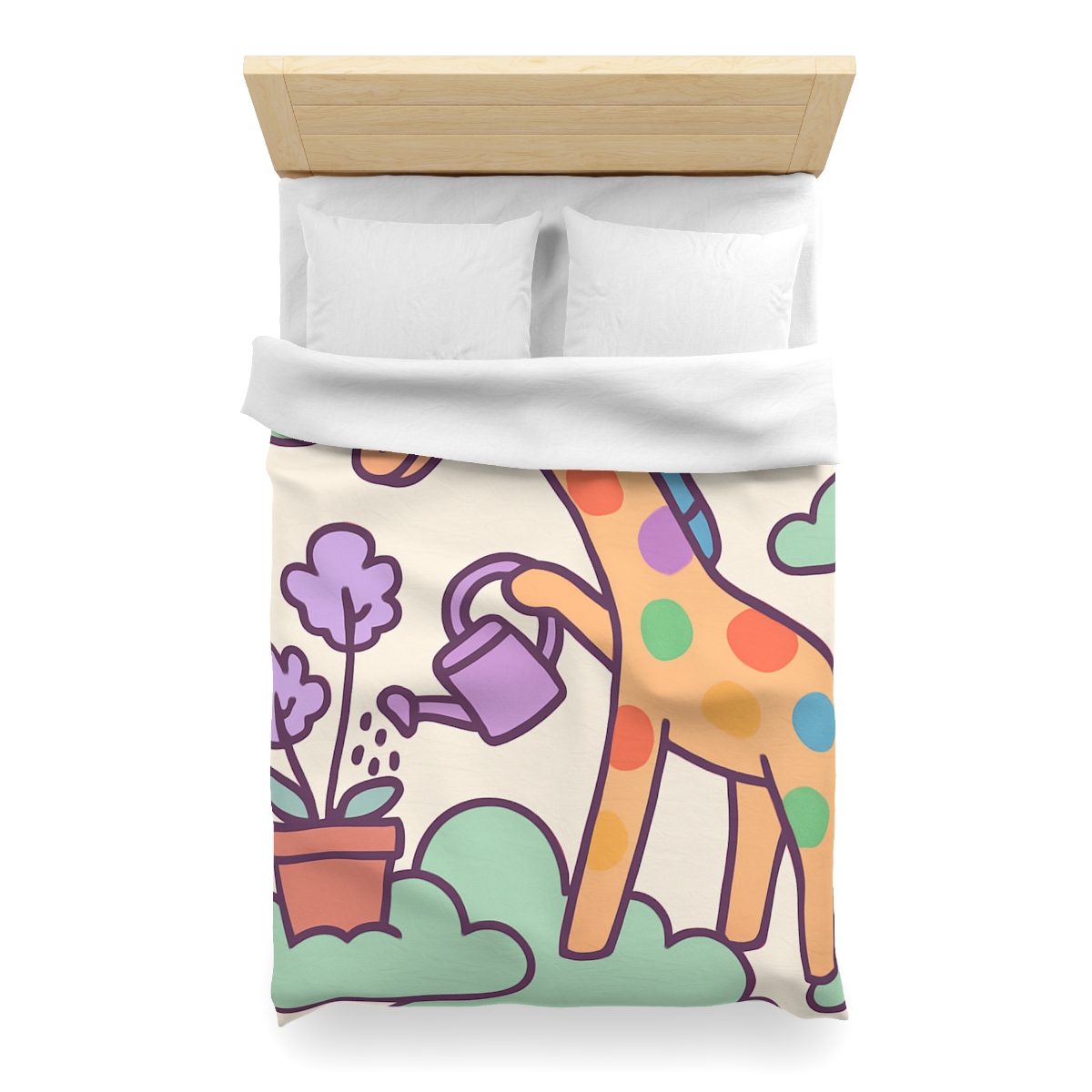 Cloud Garden With Rainbow Giraffe warm winter duvets