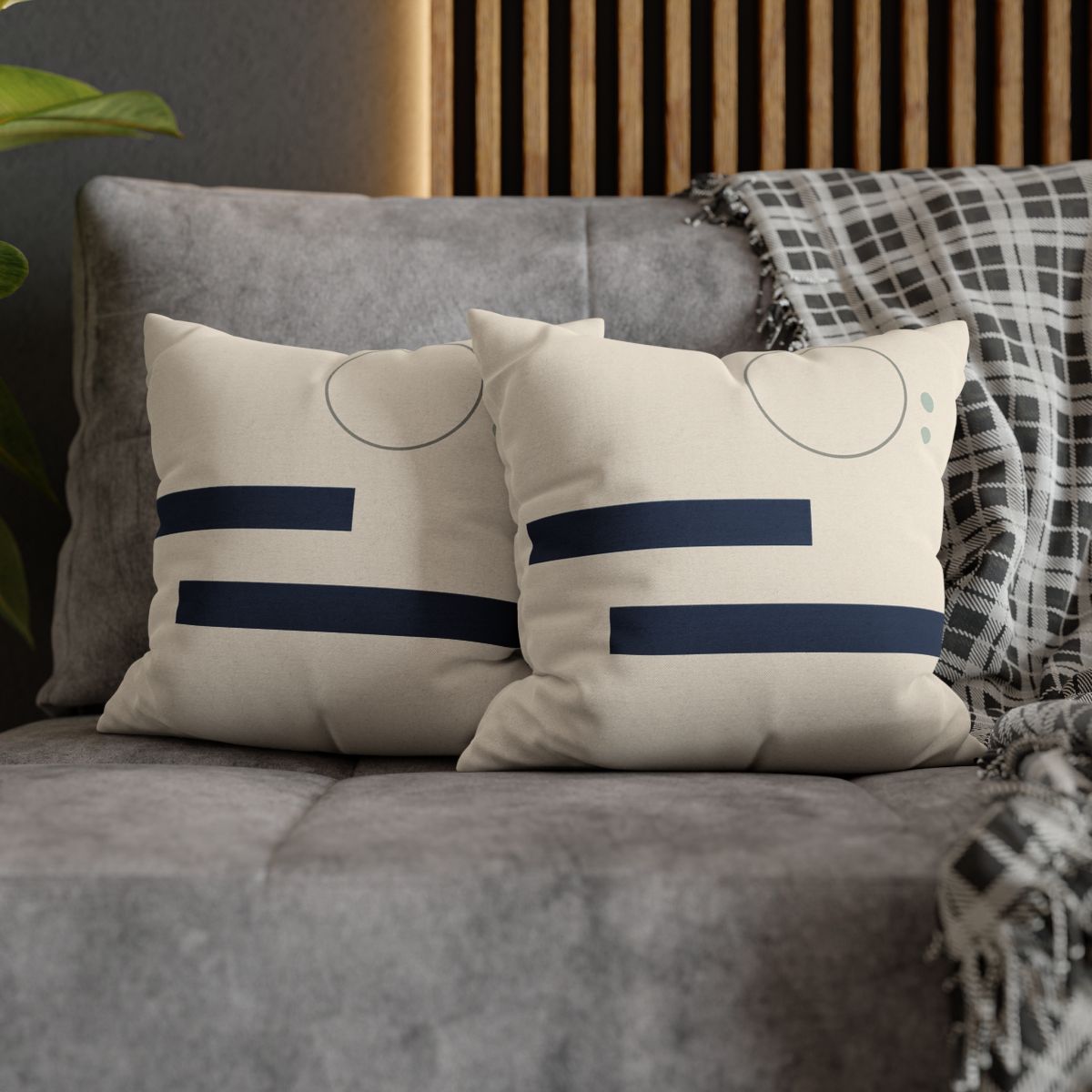 Twin Bars And Quiet Dot Cluster designer print pillow cases