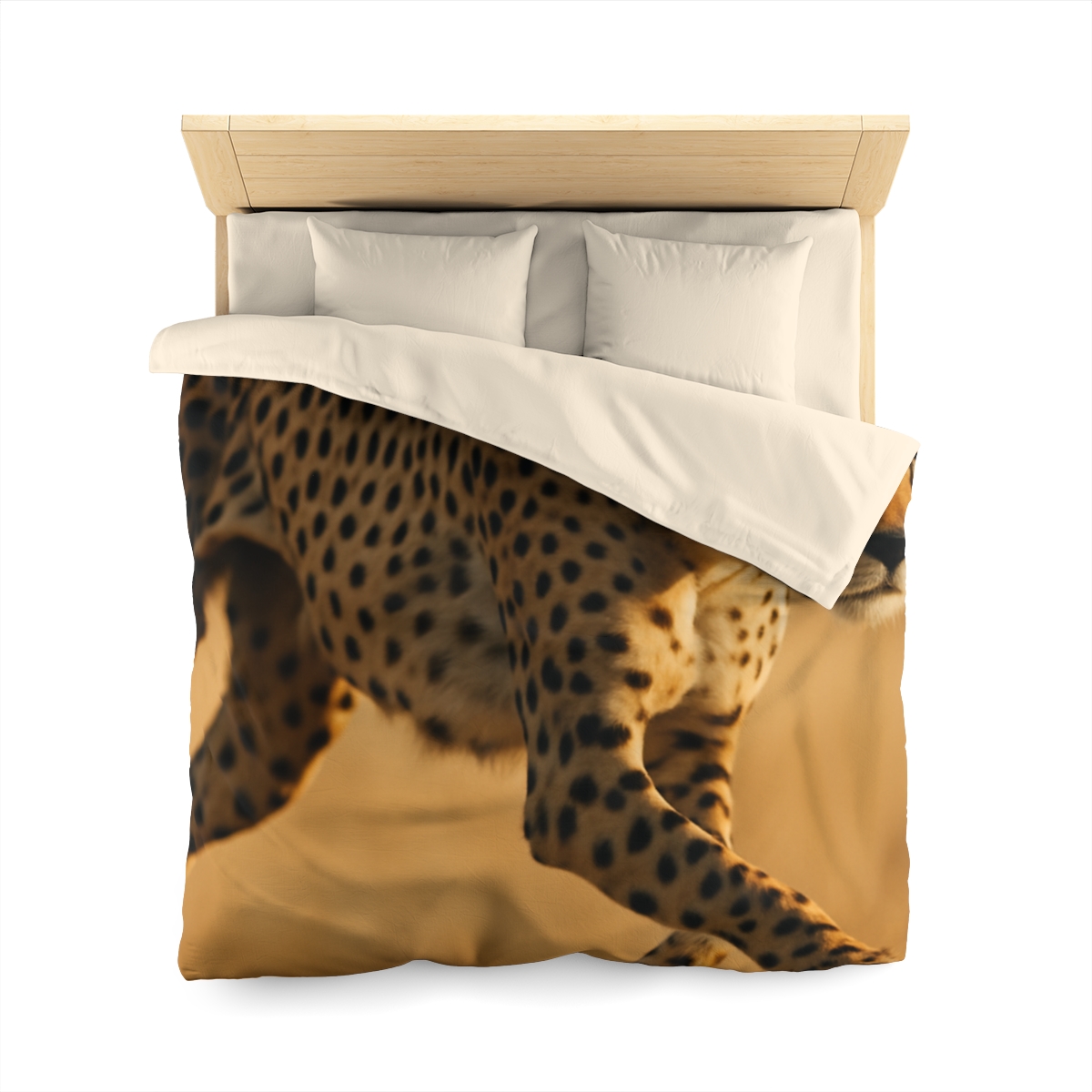 Speed Whisper Cheetah designer printed duvets