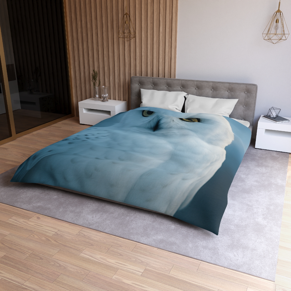 Twilight Watcher Snowy Owl stylish duvet covers