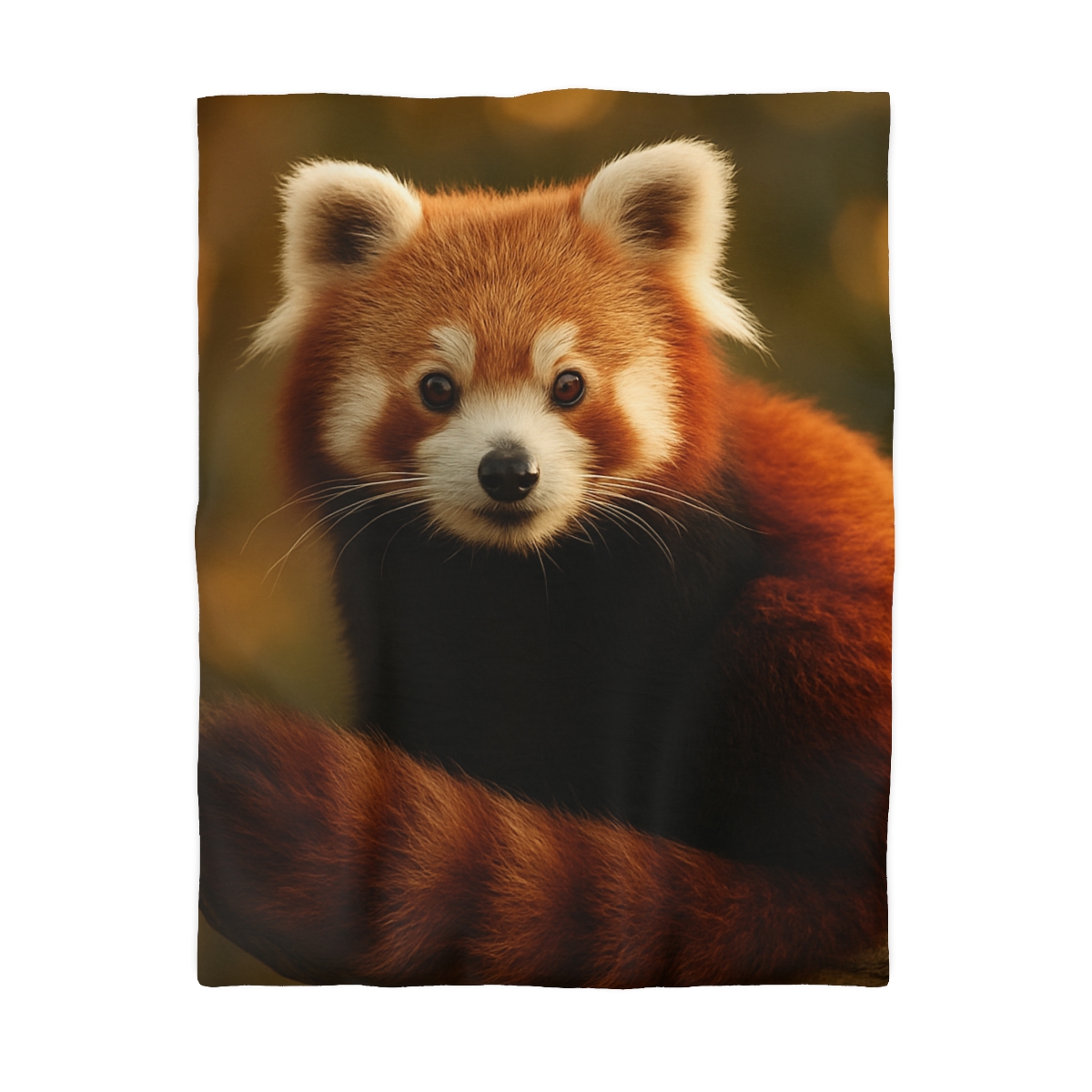 Crimson Whisper Red Panda personalized bedding duvets
