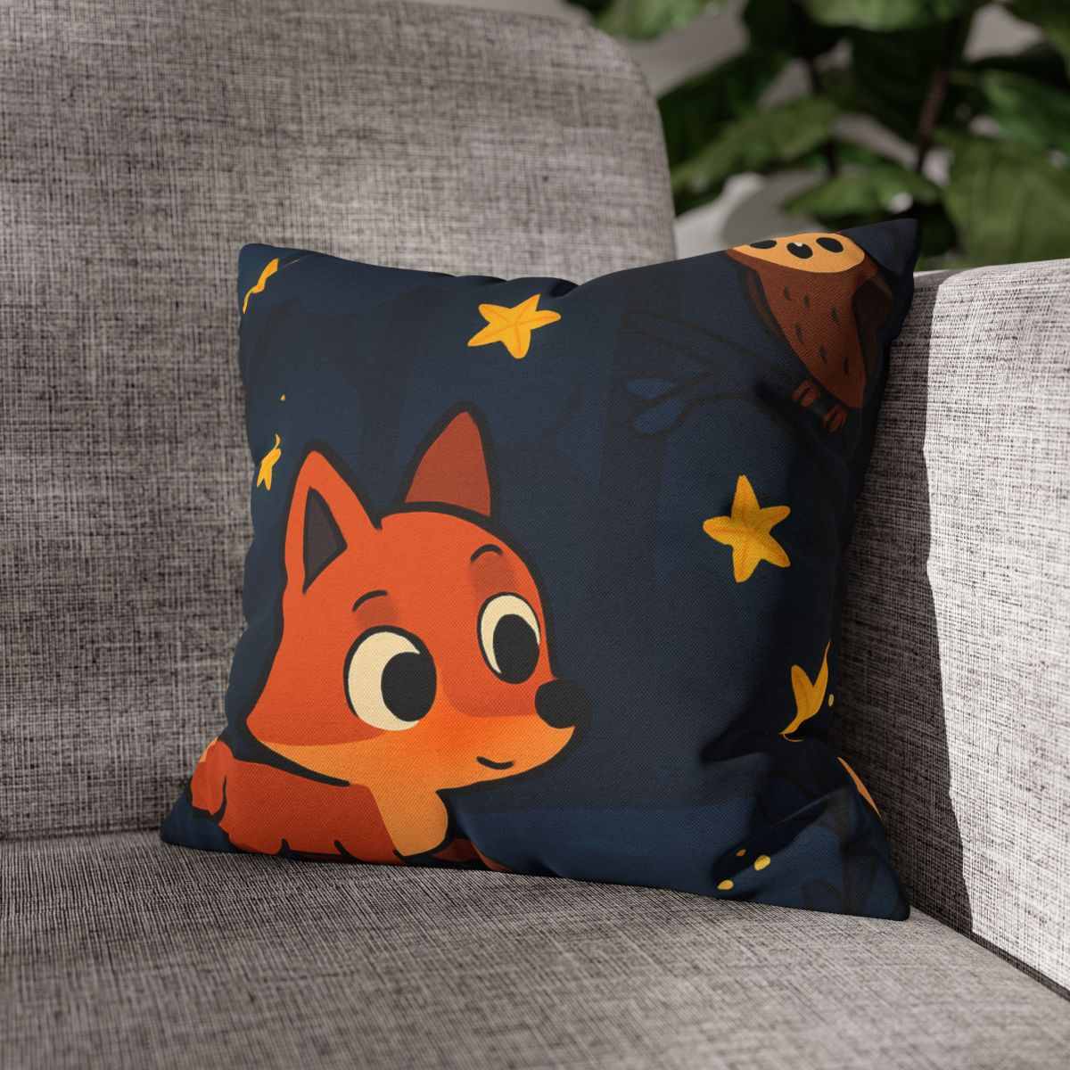 Cosmic Forest Fox personalized pillow covers