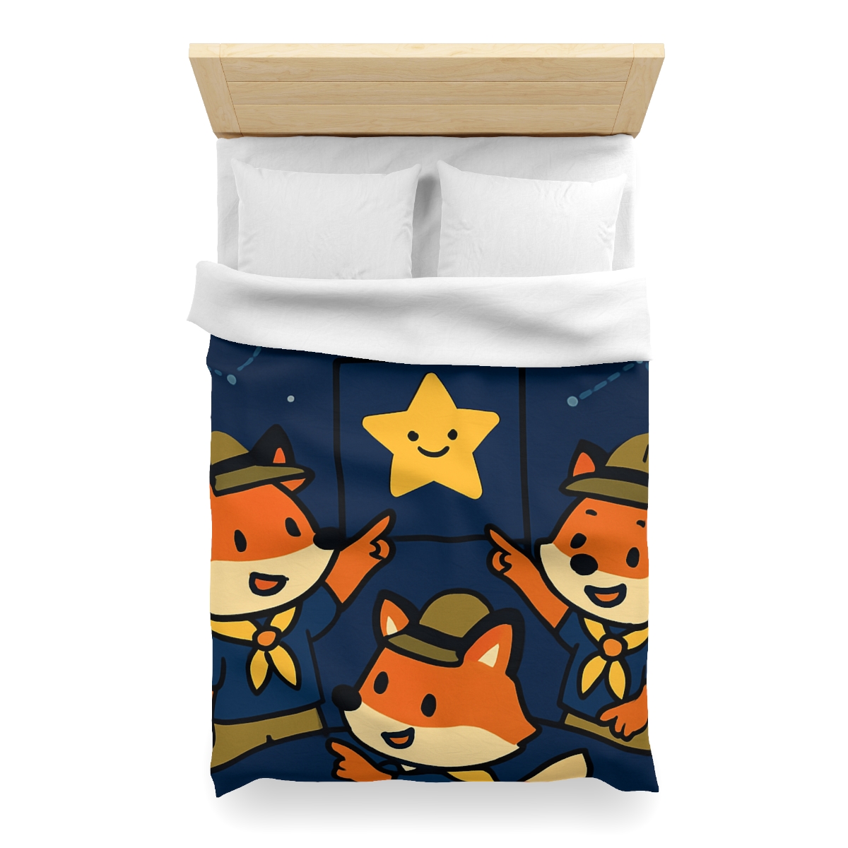 Stargazing Fox Scouts custom duvets