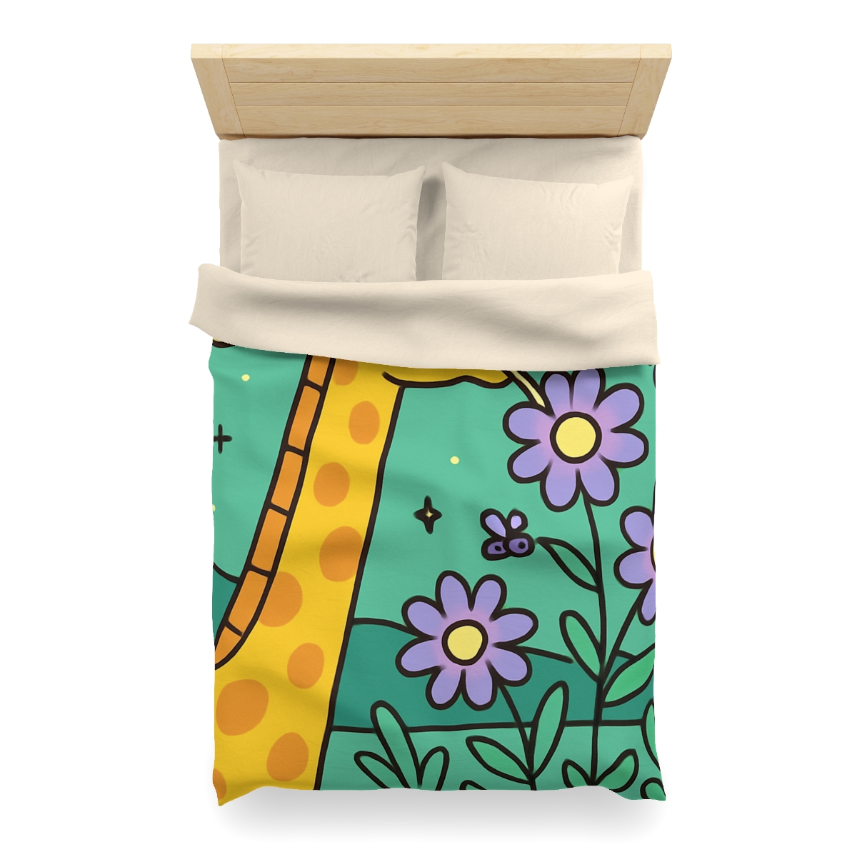 Galactic Garden Giraffe trendy bedroom duvets