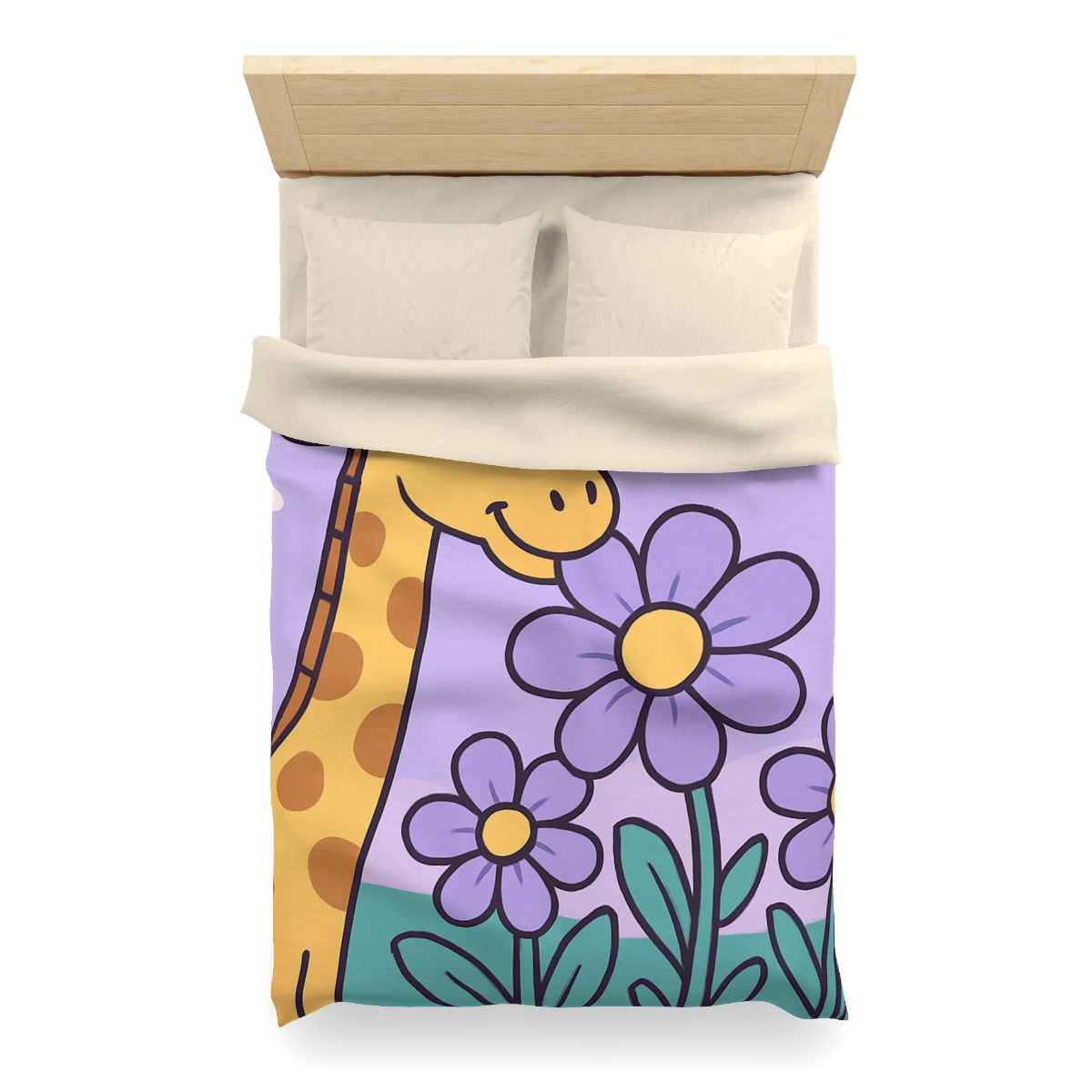 Galaxy Garden Giraffe personalized bedding duvets