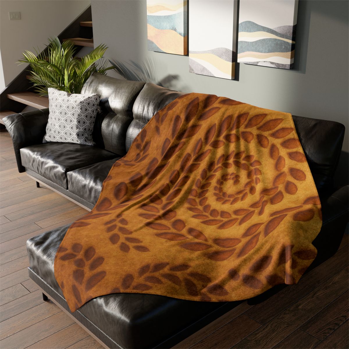 Spiral Seed Pod Chorus decorative home blankets