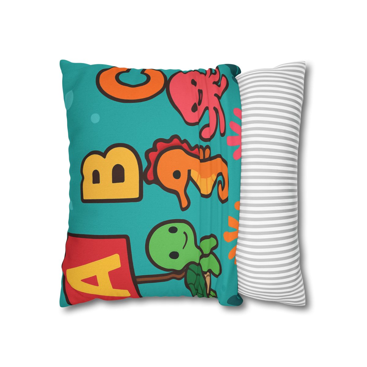 Coral Reef Alphabet Parade soft cotton pillow cases