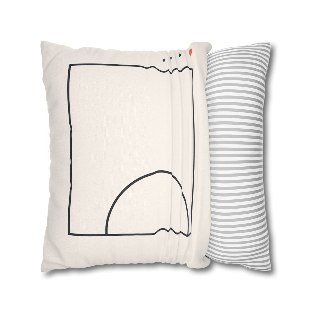 Open Frame With Offset Arc designer print pillow cases