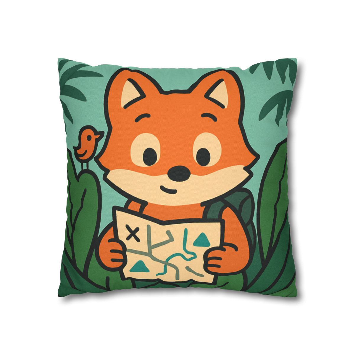 Jungle Explorer Fox designer print pillow cases