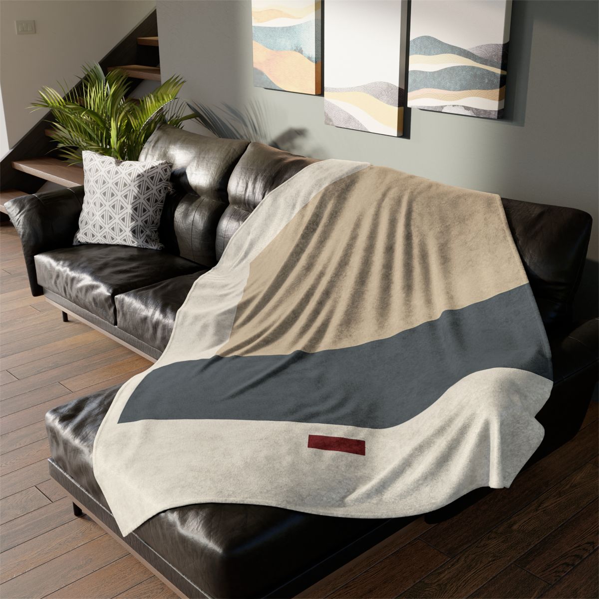 Offset Squares With Calm Corridor custom blankets