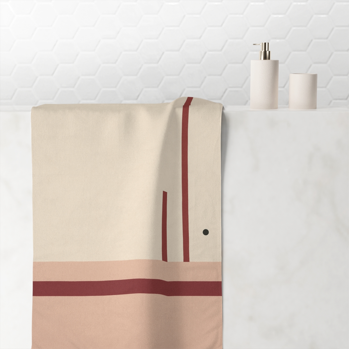 Low Horizon Bar And Tall Post personalized bath towels