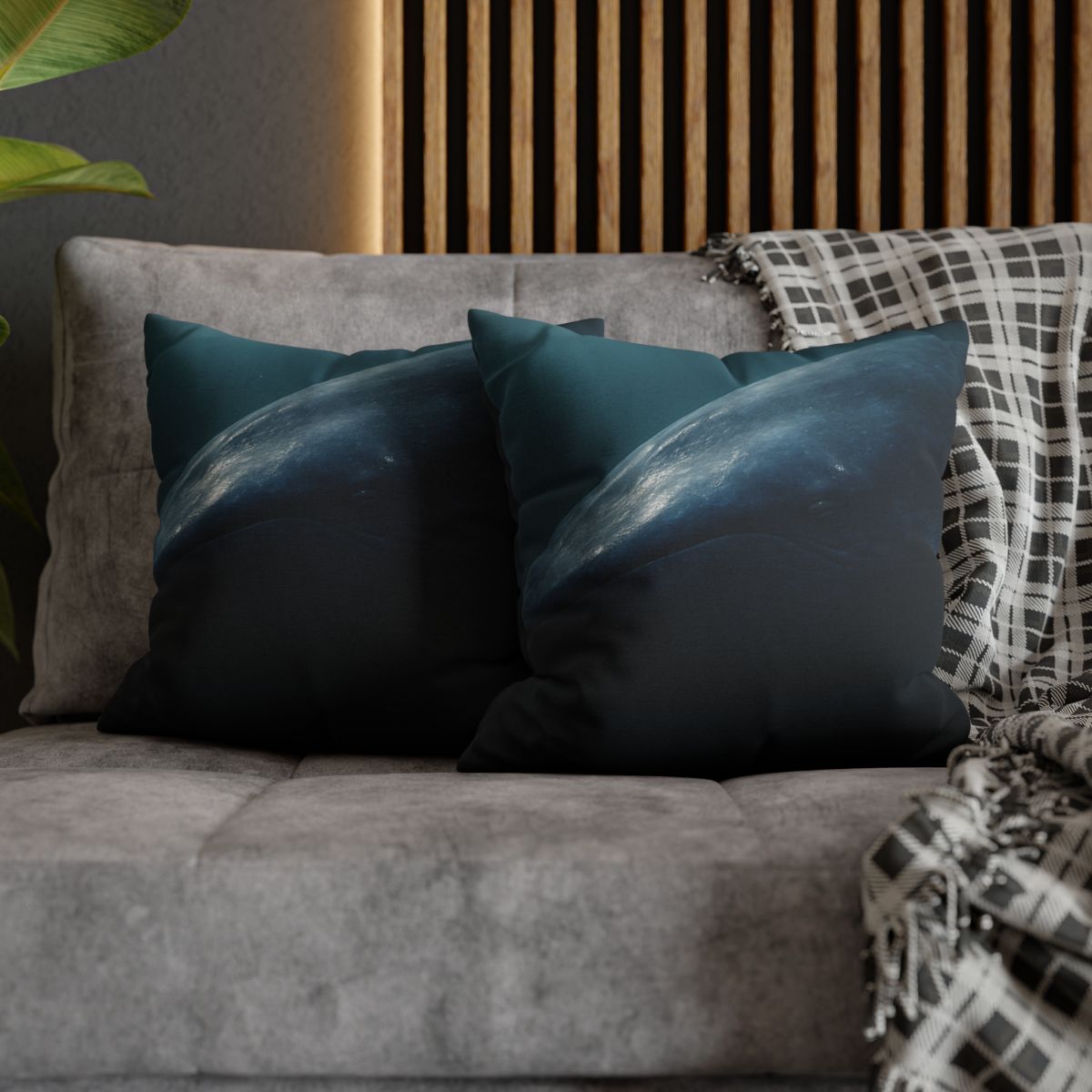 Ocean Song Blue Whale personalized pillow covers
