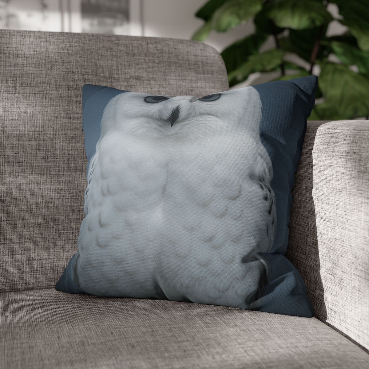 Midnight Watch Snowy Owl designer print pillow cases