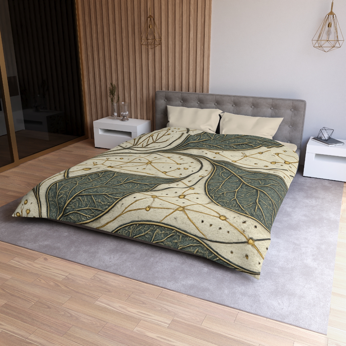 Leaf Vein Starchart Filigree personalized bedding duvets