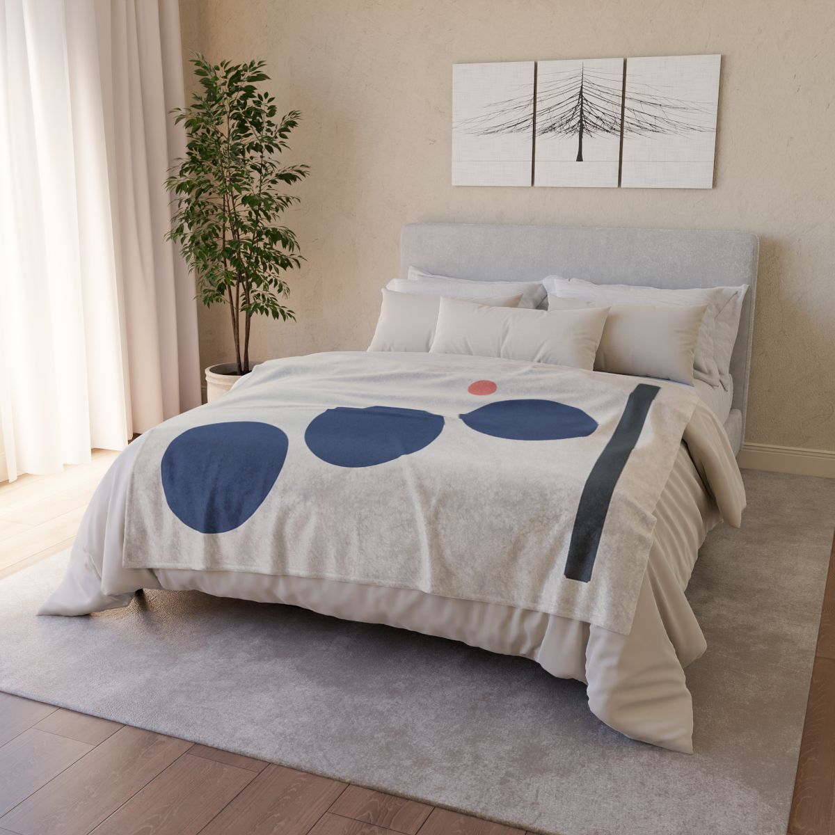 Stepped Circles And Side Bar stylish throw blankets