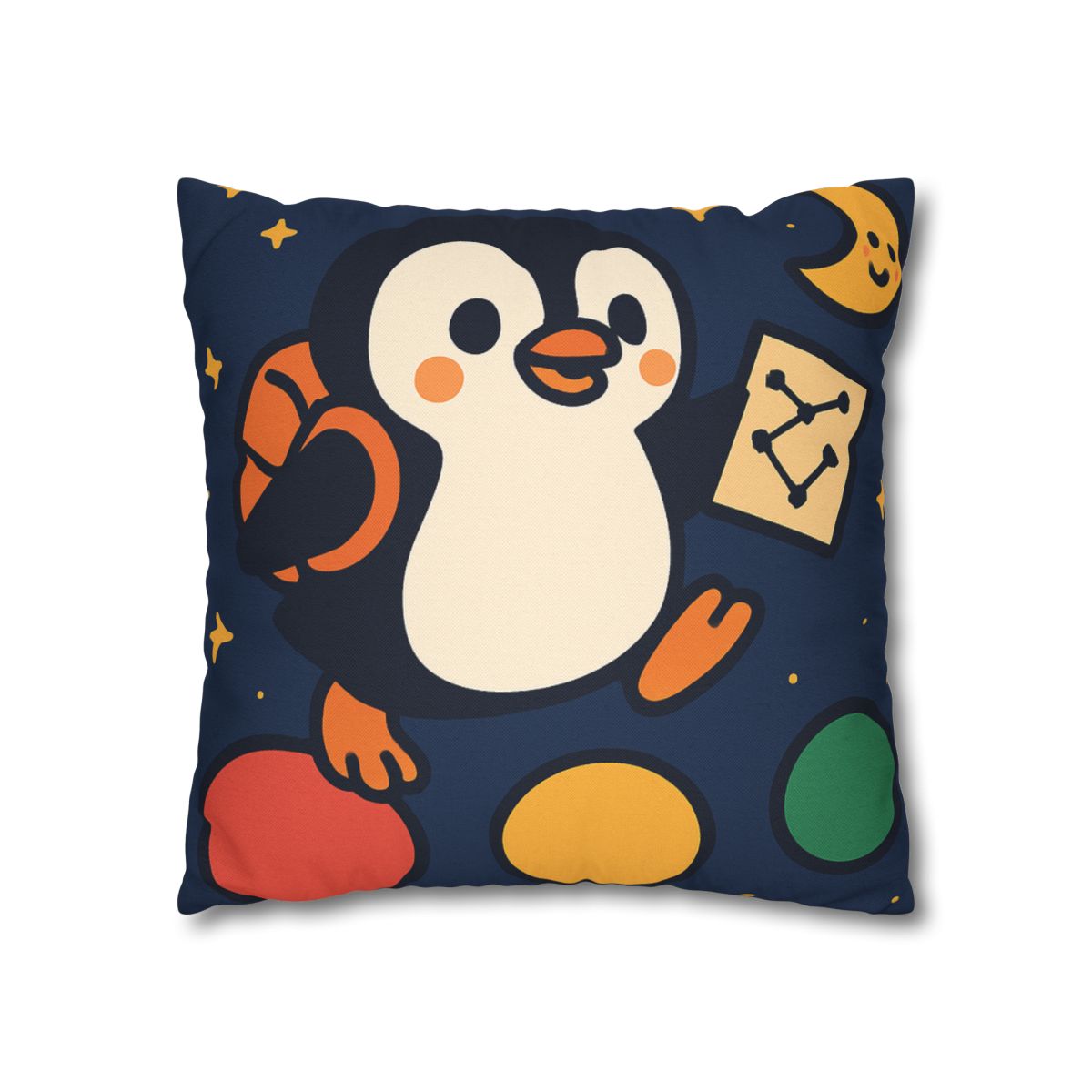 Planet Hopping Penguin Explorer comfortable bedding pillow covers