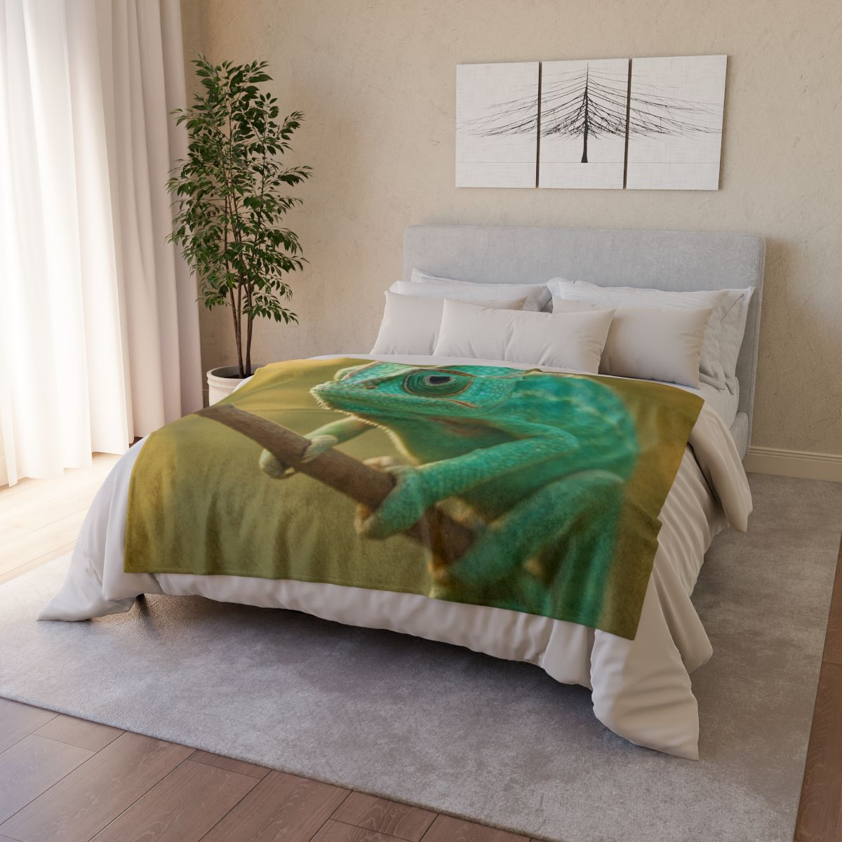 Prism Gaze Veiled Chameleon trendy patterned blankets