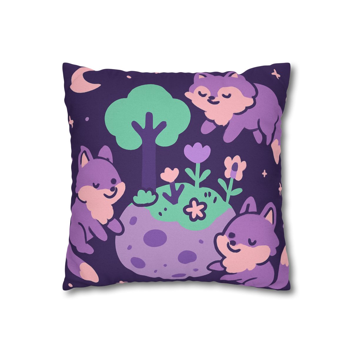 Galaxy Garden Of Floating Foxes custom pillow cases