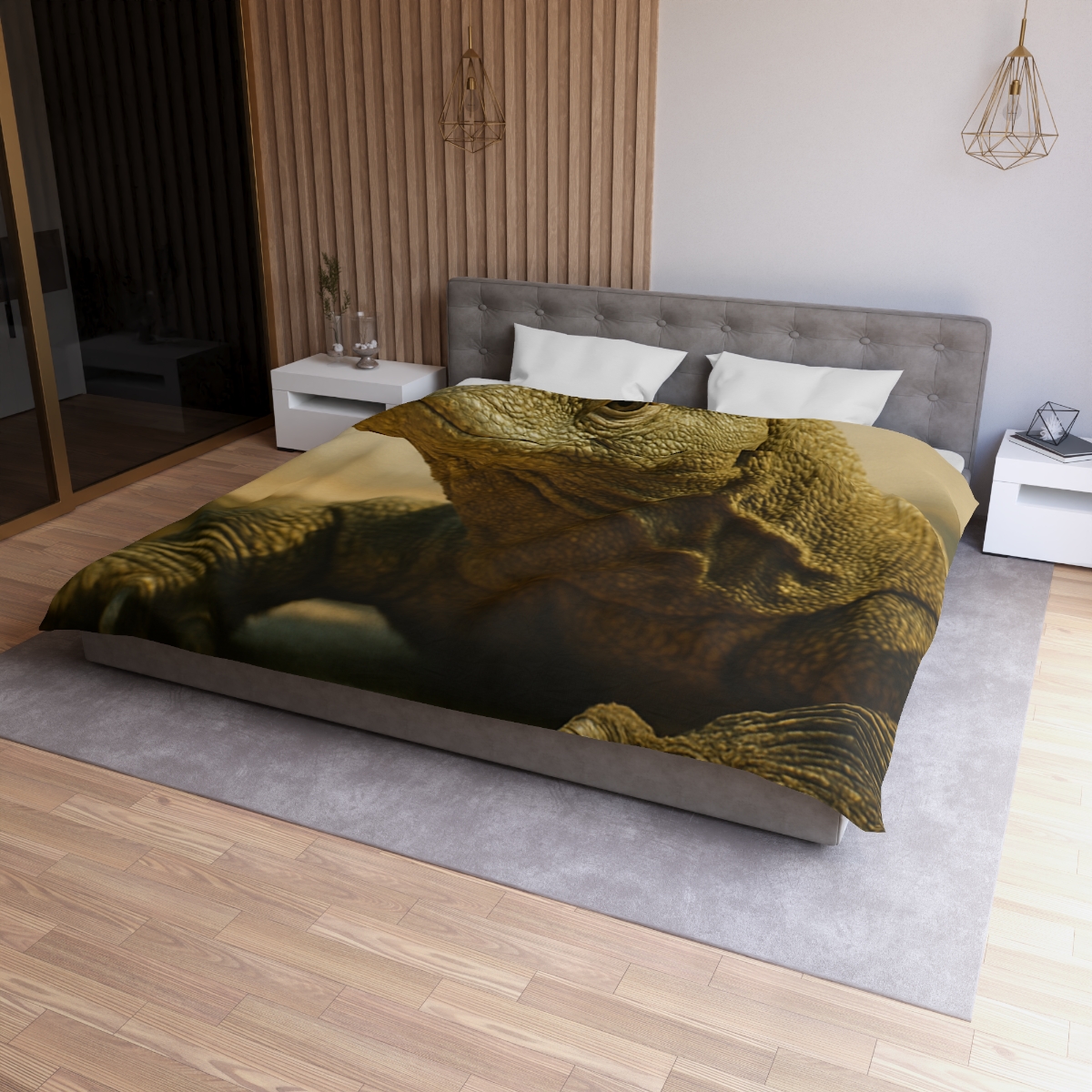 Ancient Sentinel Komodo Dragon personalized bedding duvets