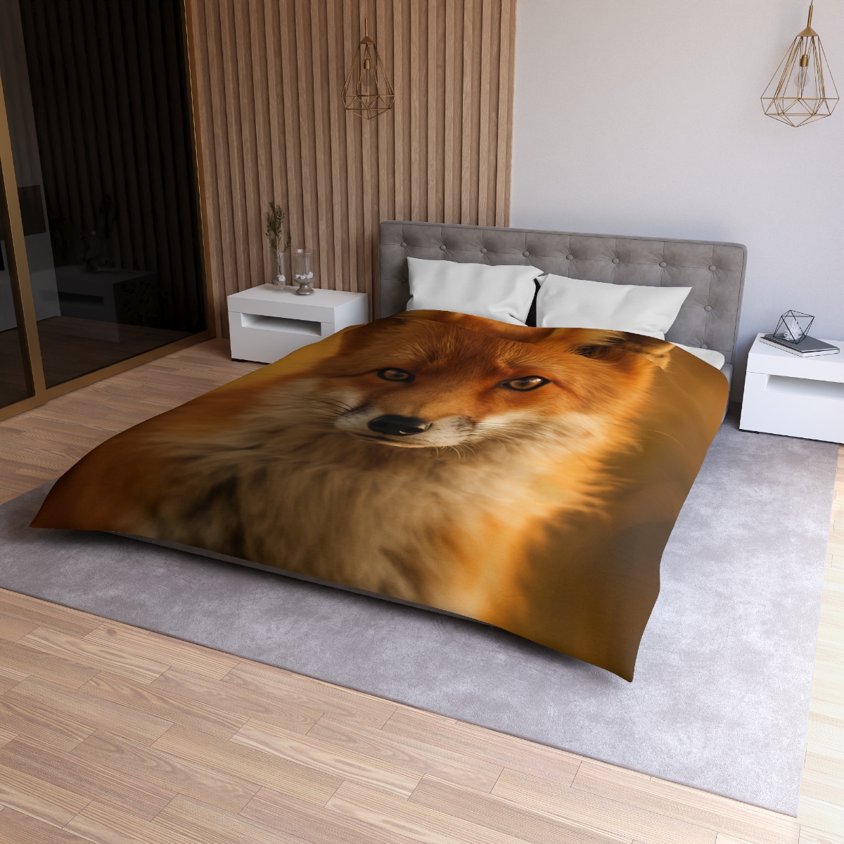 Crimson Whisper Red Fox warm winter duvets