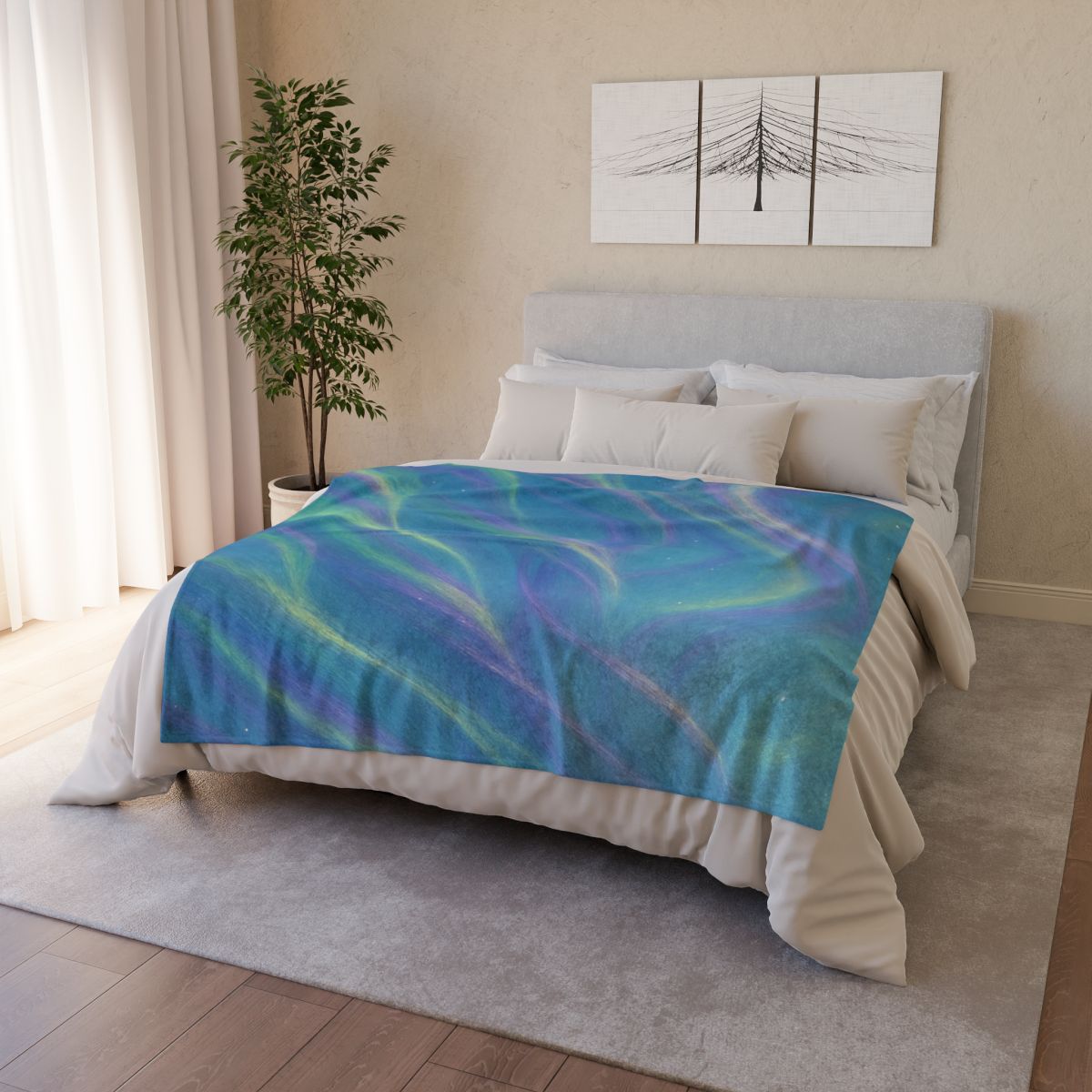 Aurora Filament Weave personalized cozy blankets