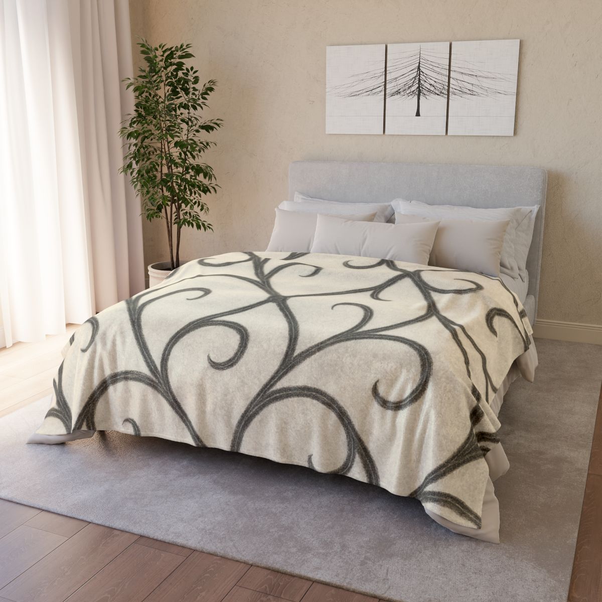 Vine Lattice Outline unique gift blanketscustom blankets