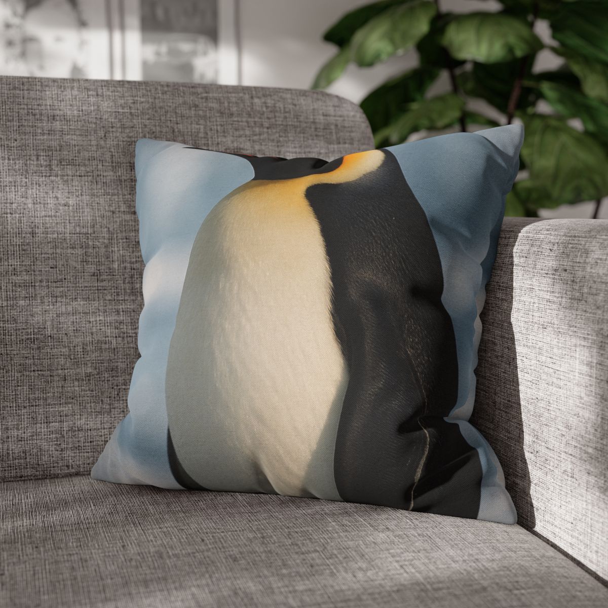Aurora Drift Emperor Penguin stylish decorative pillowcases