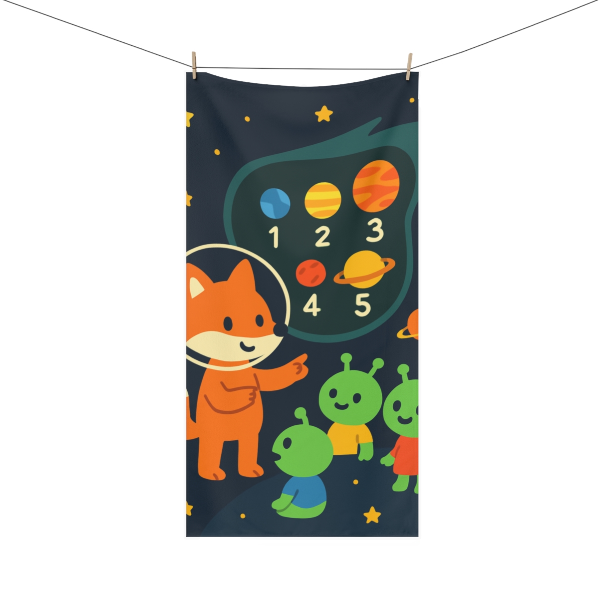 Comet Classroom With The Curious Fox soft cotton towels