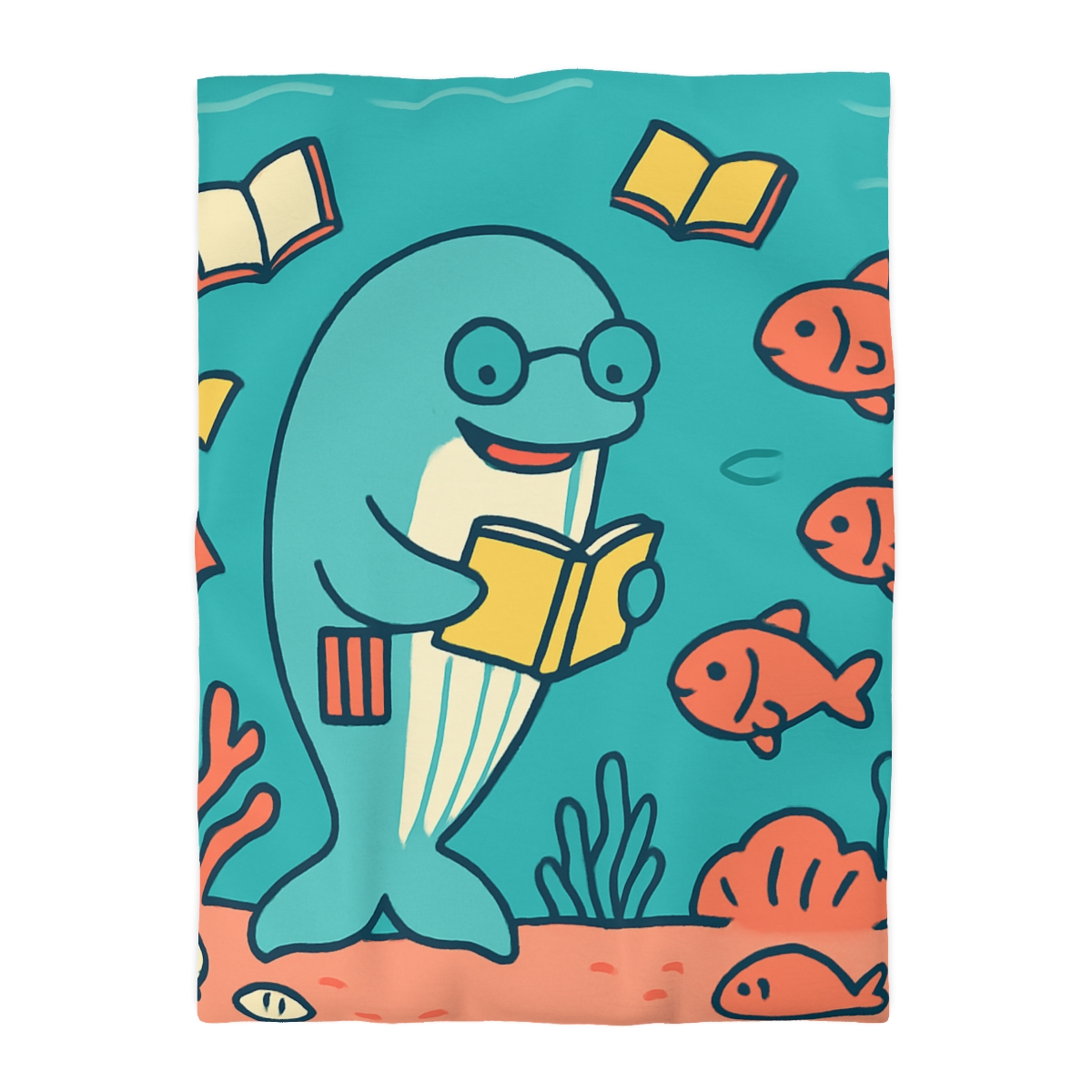 Coral Library Cruise stylish duvet covers