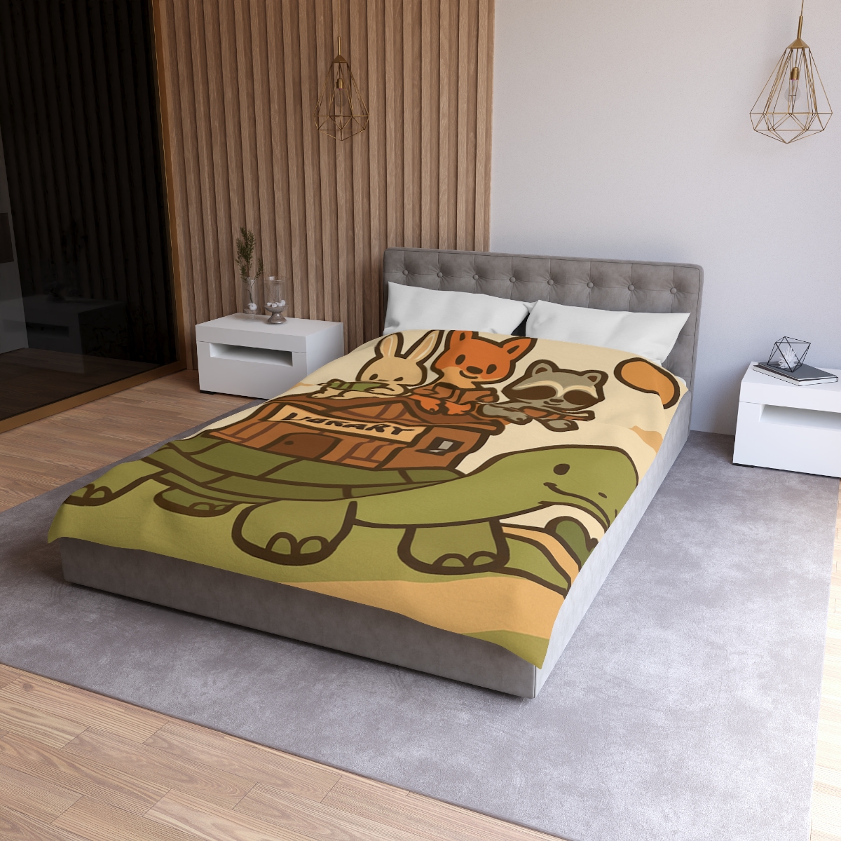 Time Traveling Turtle Library soft comforter duvets