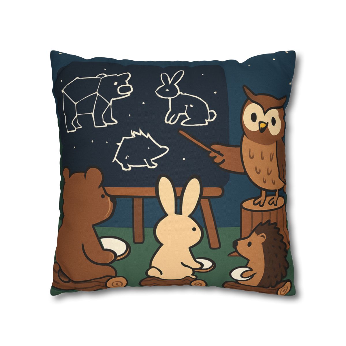 Constellation Classroom Of Forest Animals trendy patterned pillow cases