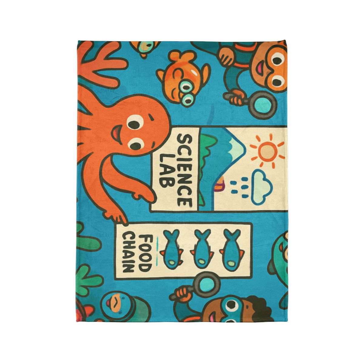 Underwater Science Lab Reef unique gift blanketscustom blankets