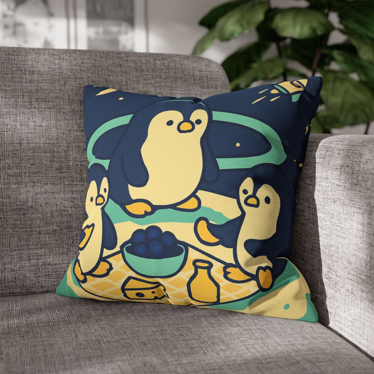 Planet Picnic Penguins comfortable bedding pillow covers