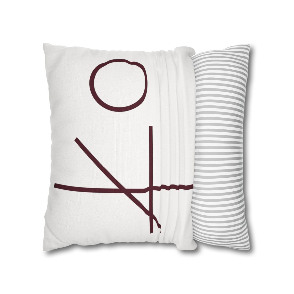 Intersecting Bar Triad With Open Circle unique gift pillow cases
