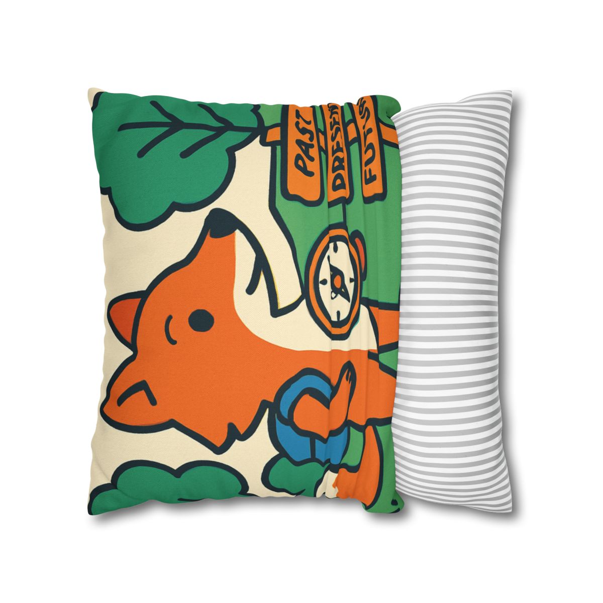 Time Traveling Forest Fox trendy patterned pillow cases