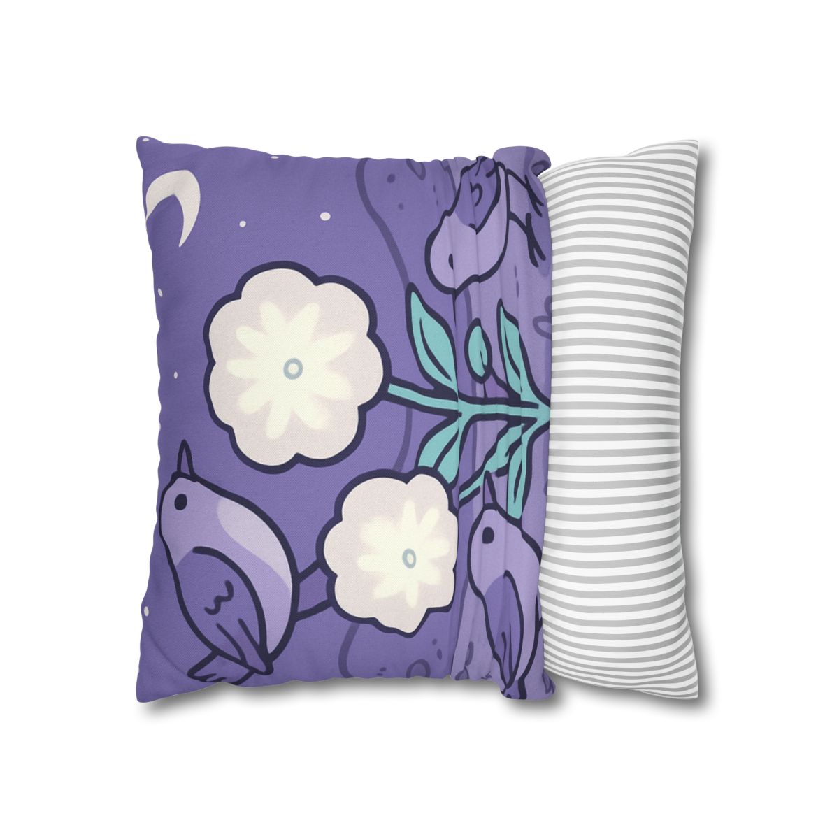 Moon Garden Nightingales designer print pillow cases