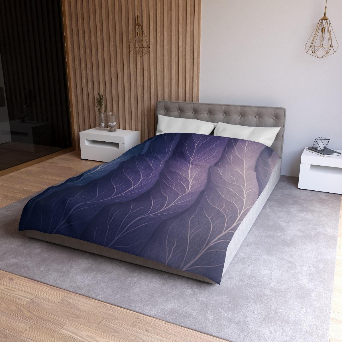 Leaf Vein Aurora Drapery custom duvets