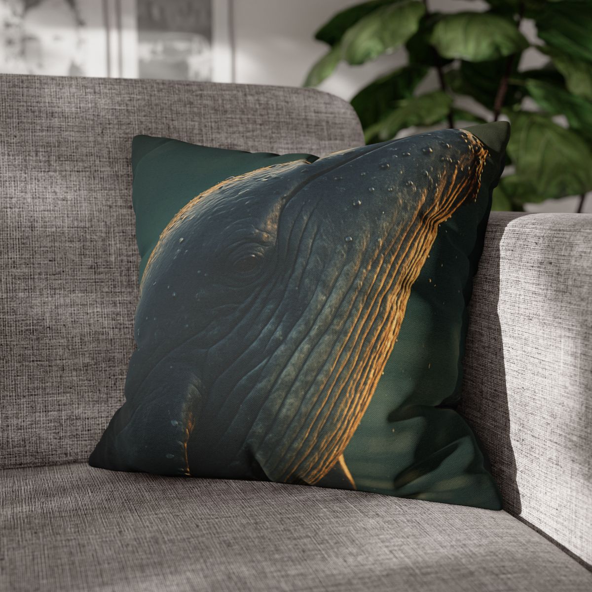 Silver Surge Humpback Whale soft cotton pillow cases