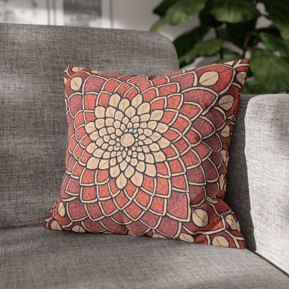 Bud Mosaic Fractal Bloom unique gift pillow cases