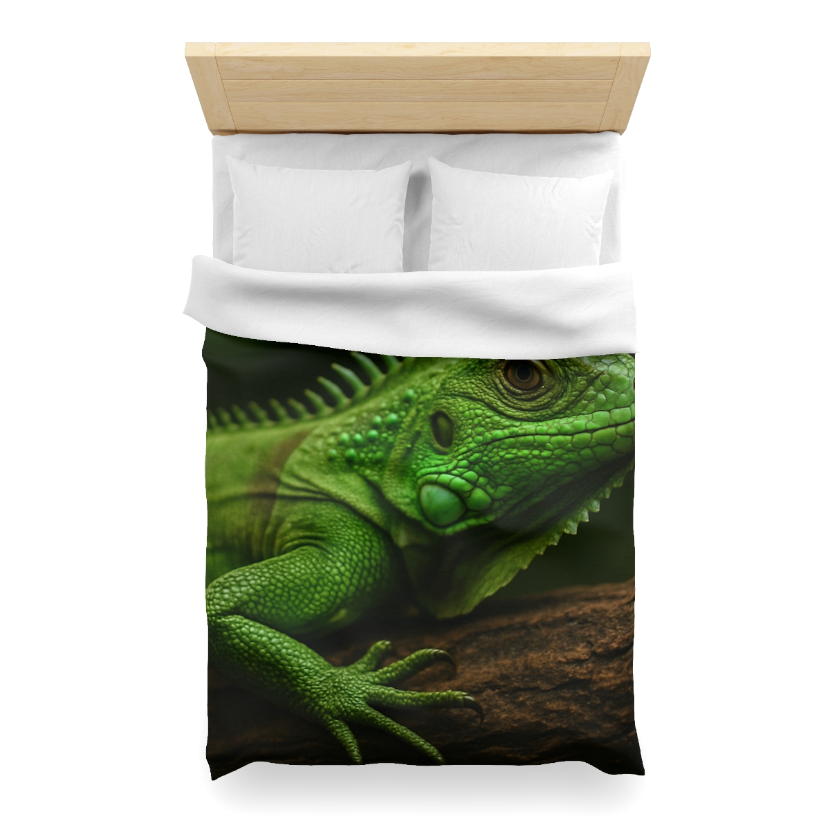 Green Iguana Sun Stillness unique patterned duvets