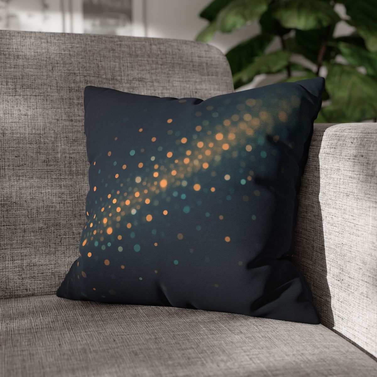 Radiant Particle Drift designer print pillow cases
