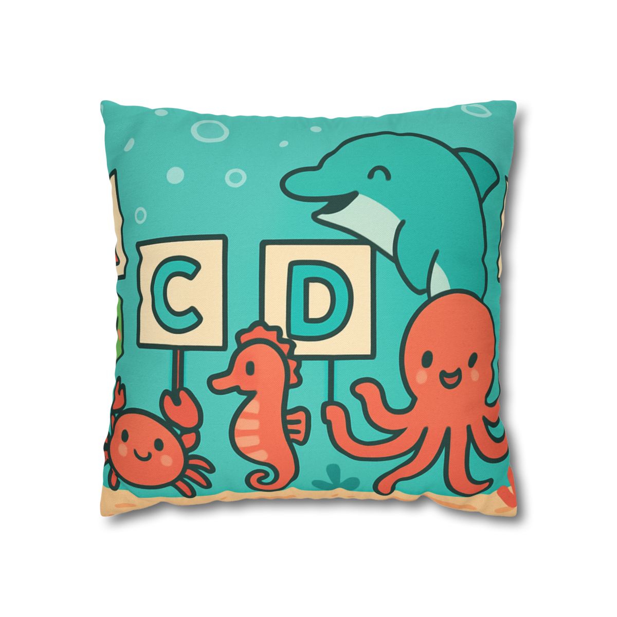 Coral Reef Alphabet Parade custom pillow cases