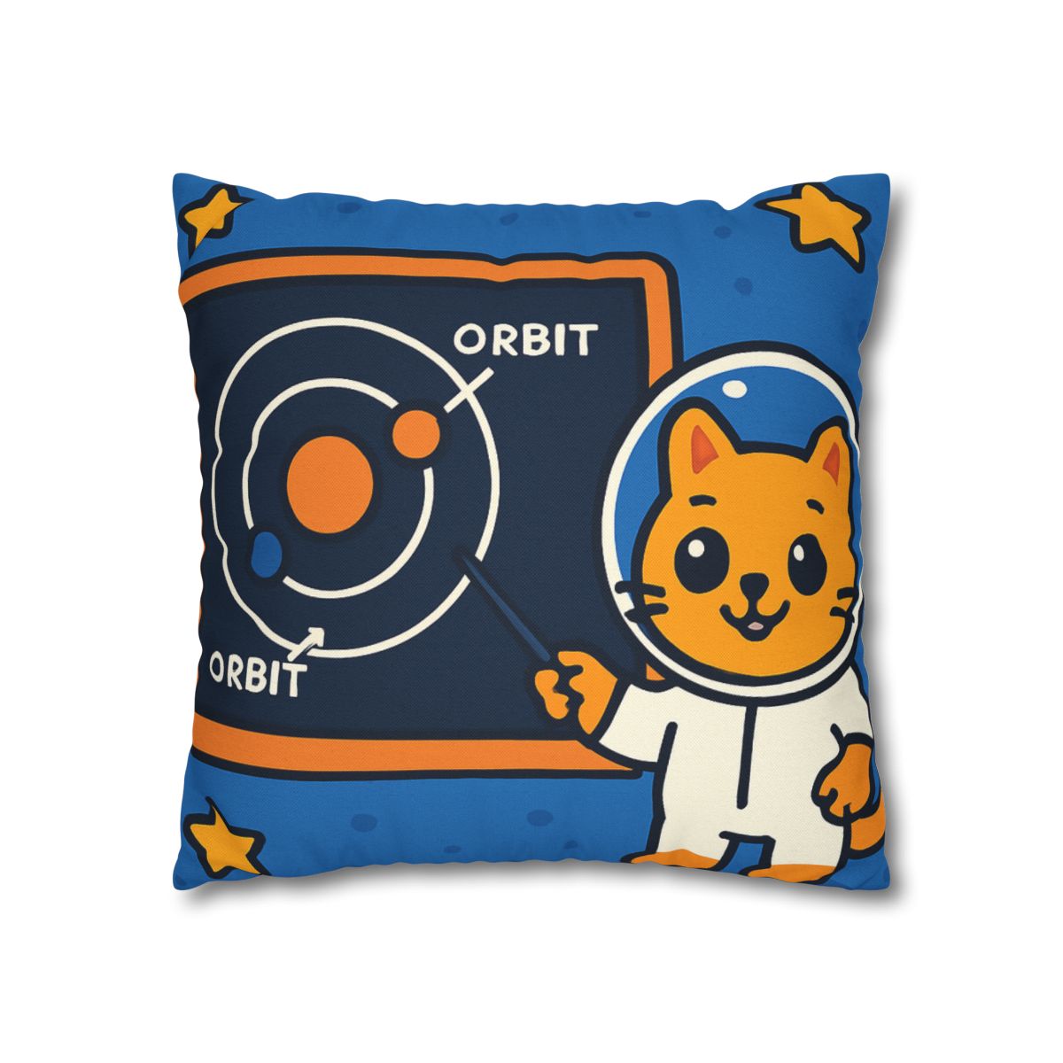 Comet Classroom Cat And The Orbit Chalkboard stylish decorative pillowcases
