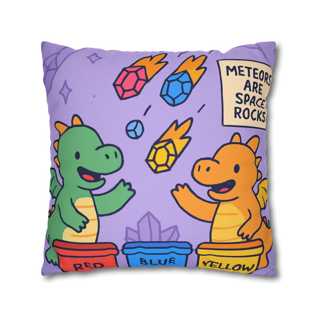 Crystal Cave Dragons Sorting Gem Meteors trendy patterned pillow cases