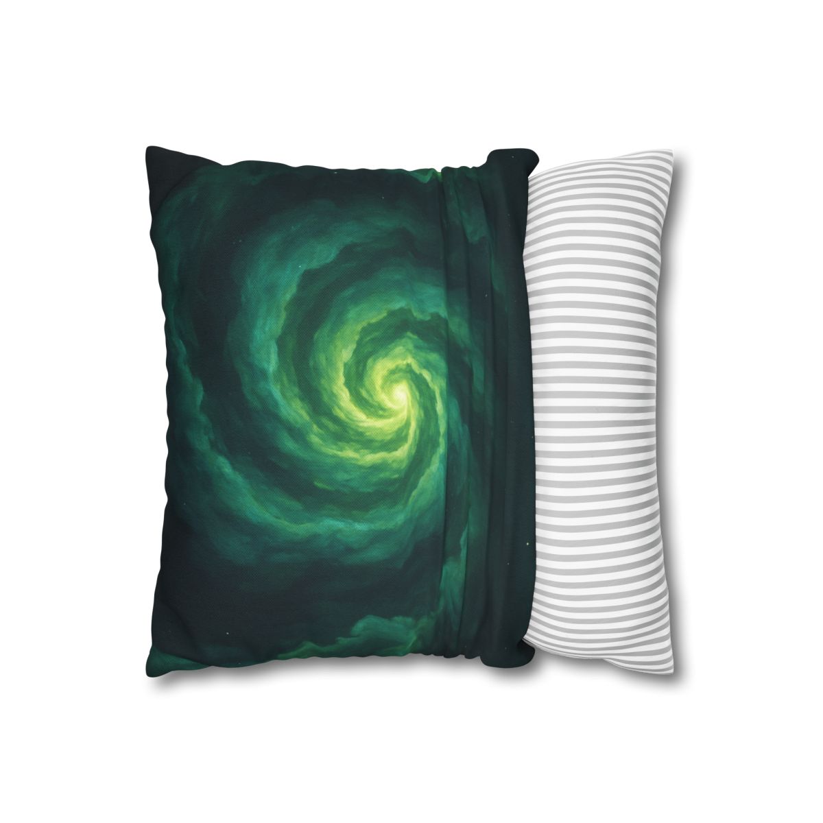 Verdant Nebula Swirl soft cotton pillow cases