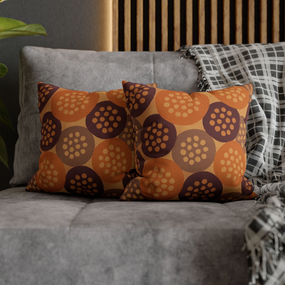 Seed Pod Cluster Mosaic custom pillow cases