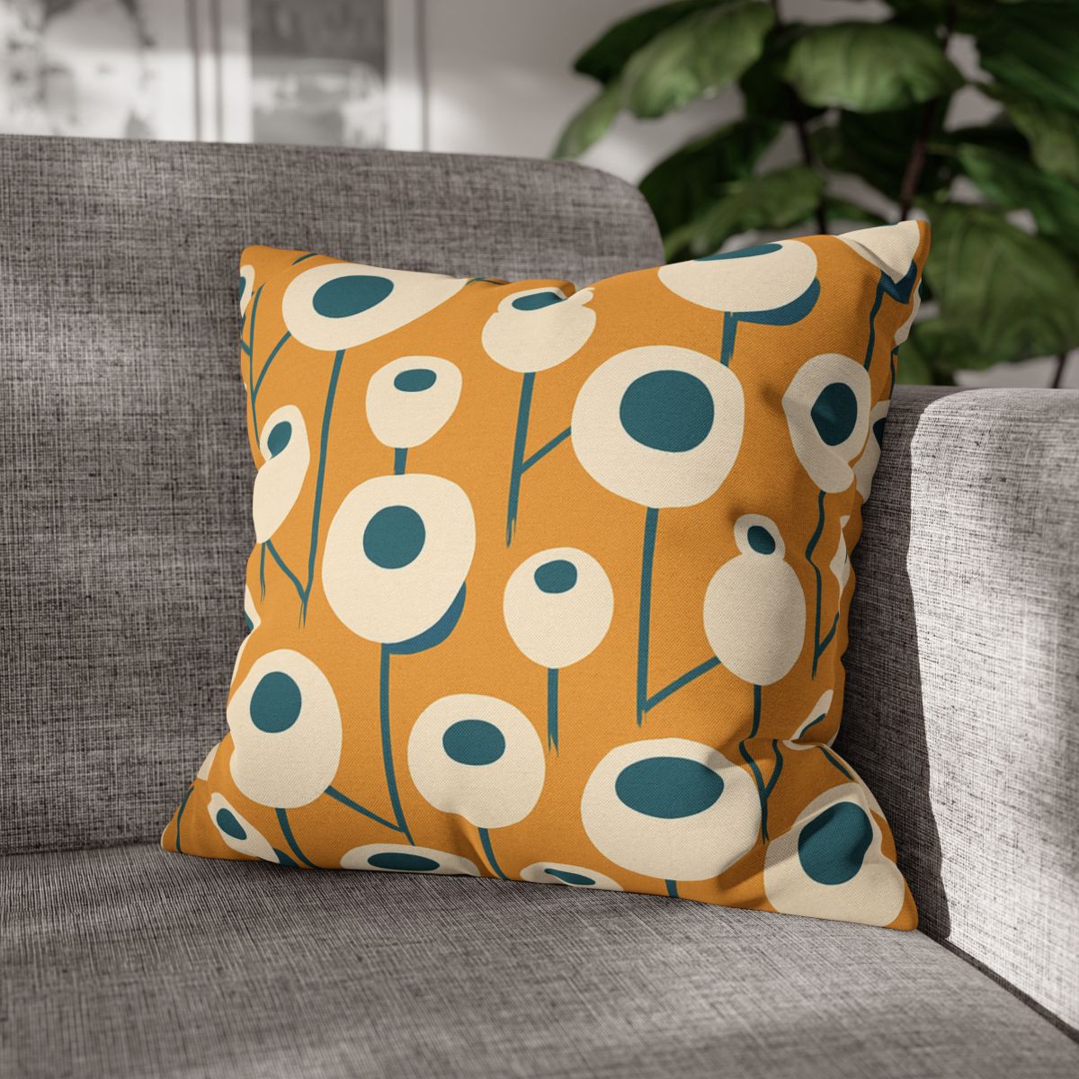 Seed Pod Cluster Grid soft cotton pillow cases