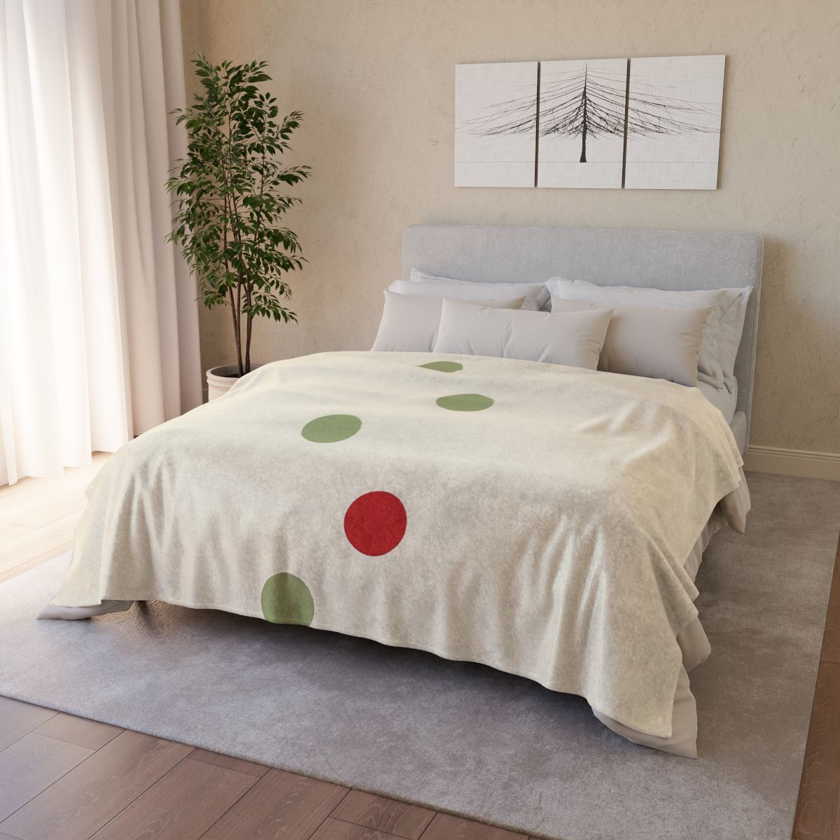 Staggered Dot Ladder warm winter blankets